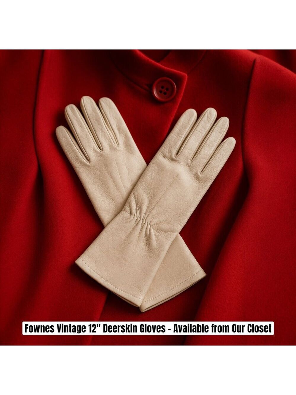 ✨ Vintage Fownes Genuine Deerskin Gloves – Size B (Small) – Washable, Ultra-Soft